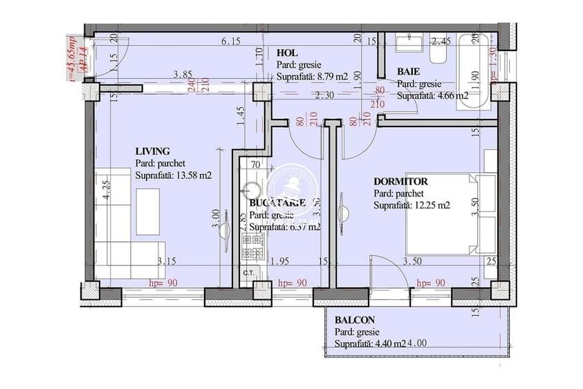 Apartament cu 2 camere în Ciurea