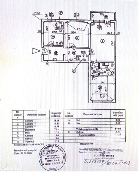 Apartament cu 3 camere semidecomandat în Floreasca