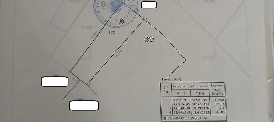 Teren de 355 mp, în Dămăroaia