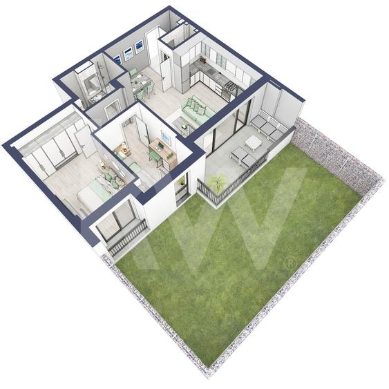 Apartament cu 3 camere semidecomandat în Turnișor
