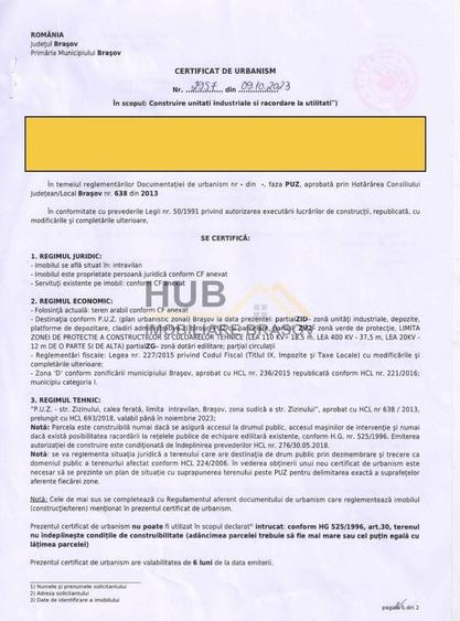 Teren Construcții intravilan de 22116 mp, în Centură