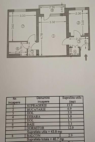 Apartament 2 camere, Ceair - 6