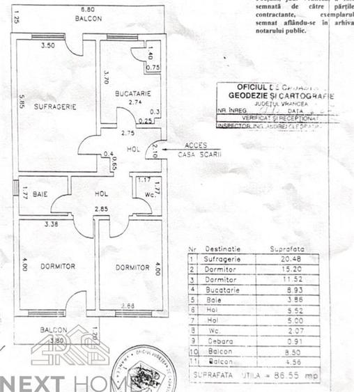 Apartament cu 3 camere decomandat, mobilat în Brăilei