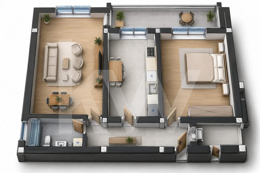 Apartament cu 2 camere decomandat în Șelimbăr
