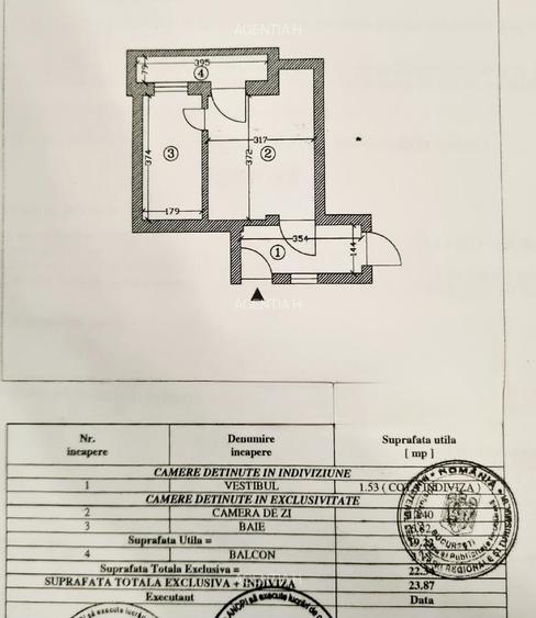 Garsonieră semidecomandată, mobilată în Calea Victoriei