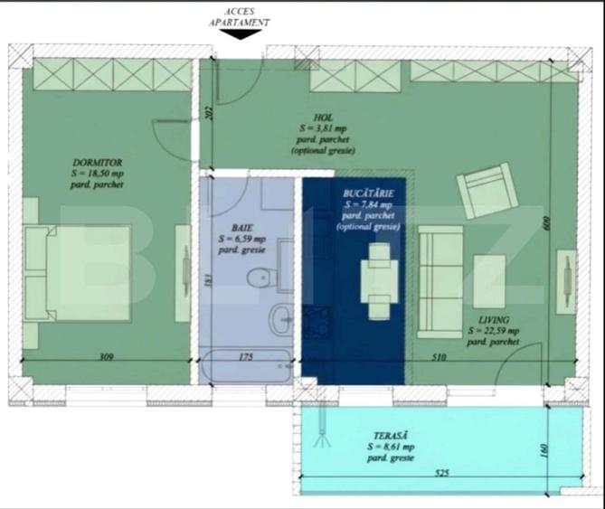 Apartament cu 2 camere decomandat în Mehala