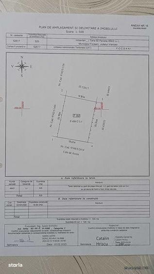 Teren intravilan Focsani vest, Vand parcela 525 m2 - 50 Euro m2. - 1