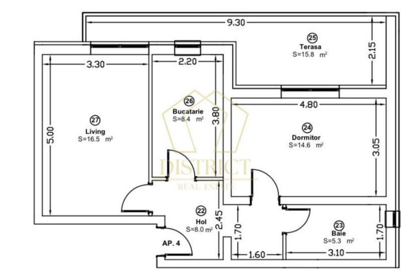 Apartament cu 2 camere decomandat în Giroc — fotografia 1
