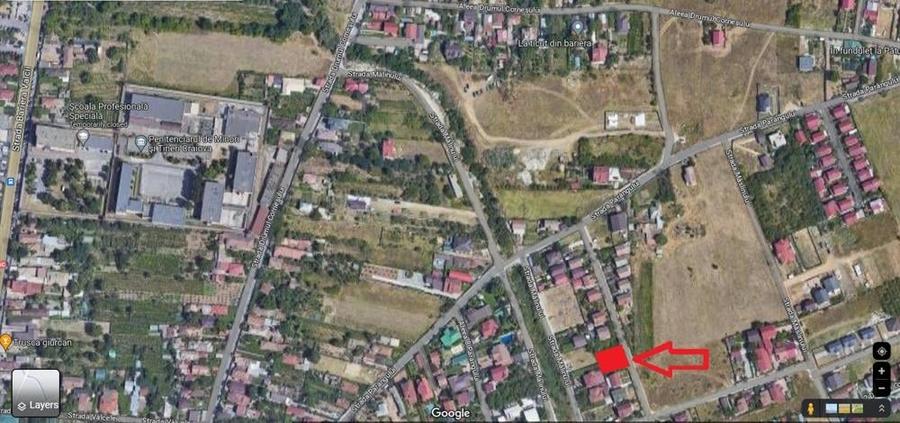 Teren de 500 mp, în Exterior Vest
