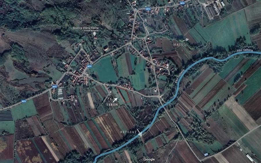 Teren de 6995 mp, în Tuștea