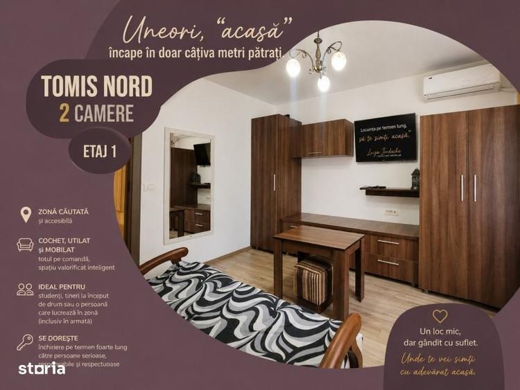 Apartament cu 2 camere nedecomandat în Tomis Nord