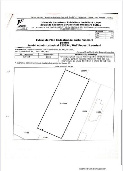 Teren Construcții intravilan de 1000 mp, în Central