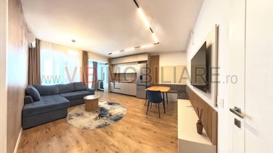 Apartament cu 2 camere semidecomandat, mobilat în Pipera