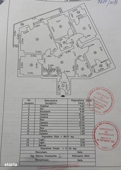 Apartament cu 4 camere decomandat în Centrul Istoric