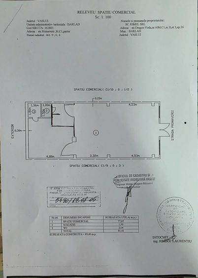 Spațiu comercial, de 81 mp, în Central