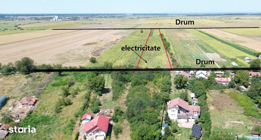 Teren intravilan in Darza (langa Buftea) deschidere 24m, pret negocia - 1