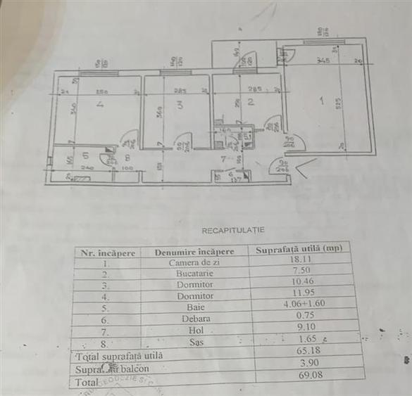 Apartament cu 3 camere decomandat, mobilat în Nicolina