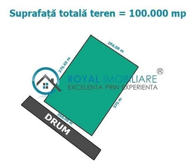 Teren agricol extravilan de 100000 mp, în Exterior Sud