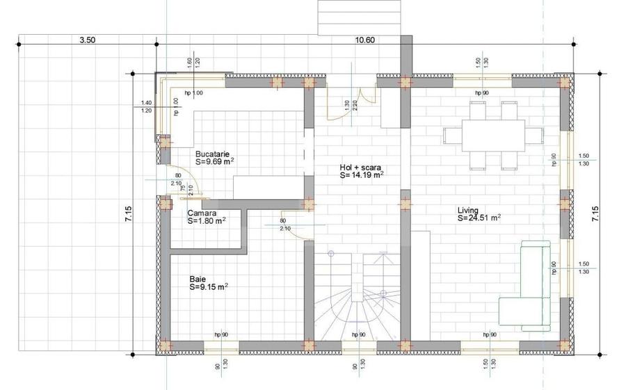 Casă cu 6 camere cu Teren 420 Mp în Central