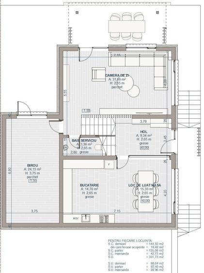 Casă cu 7 camere cu Teren 1046 Mp în Ciurila