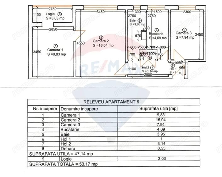 Apartament cu 3 camere semidecomandat în Take Ionescu
