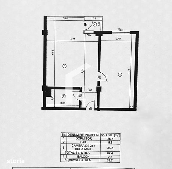Apartament cu 2 camere decomandat în Vest