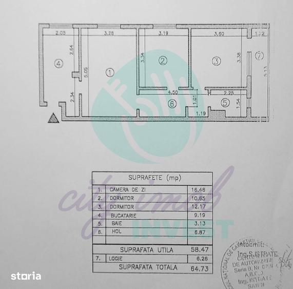 Apartament cu 3 camere semidecomandat în Iancului