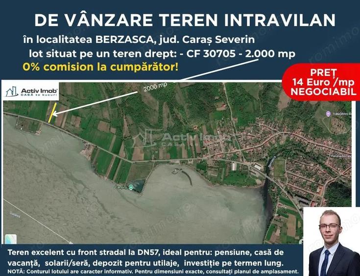 Teren de 1473 mp, în Berzasca
