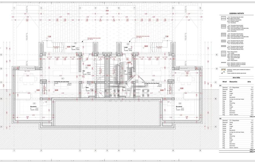 Duplex cu 5 camere cu Canalizare în Feleacu