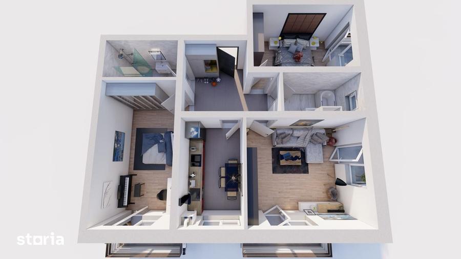 Apartament cu 3 camere în Sânpetru
