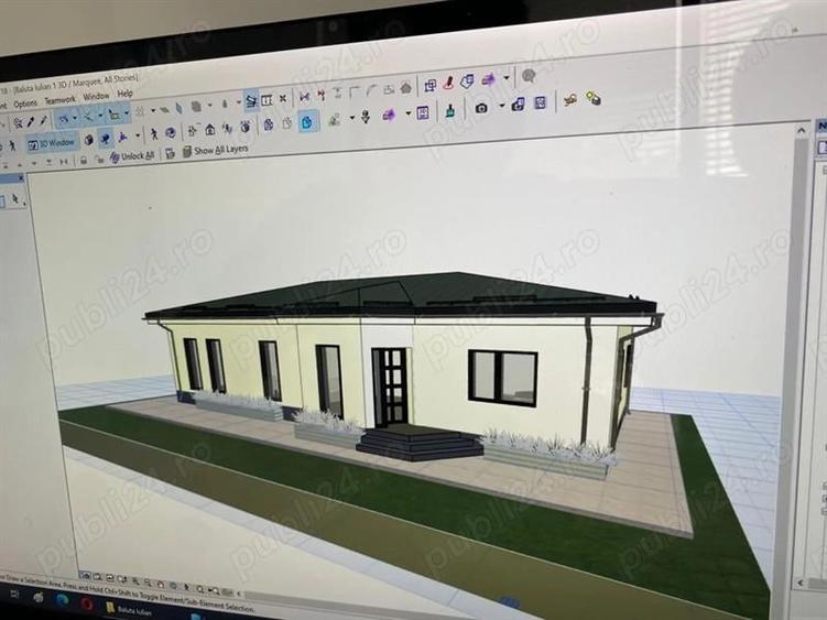 Casă individuală cu 4 camere cu Teren 1800 Mp în Milești