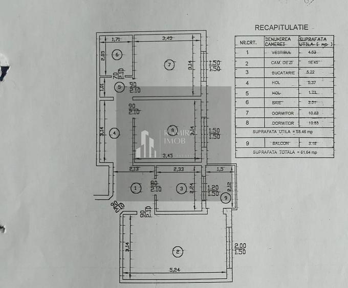Apartament cu 3 camere decomandat în Titan