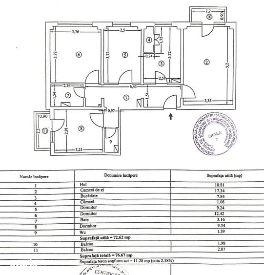 Apartament cu 4 camere în Viziru 3