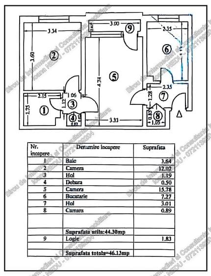🙋Tomis NORD - BROTACEI🔸 2 Camere semiDecomandate 46m² Parter cu Balcon