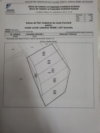 Teren de 1000 mp, în Sucevița