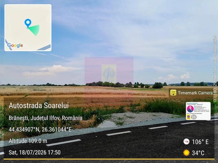 Teren de 13000 mp, în Brănești
