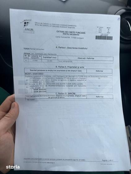 Teren de 10000 mp, în Comișani