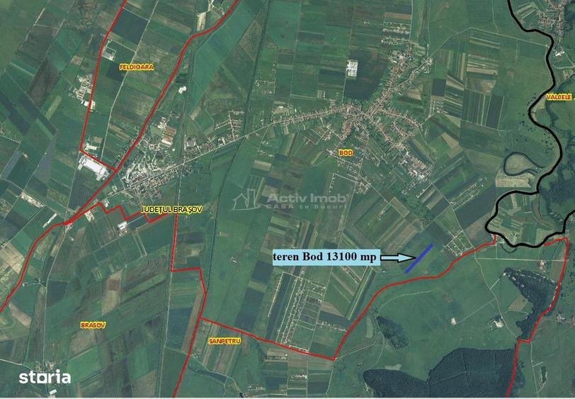 Teren de 13100 mp, în Bod