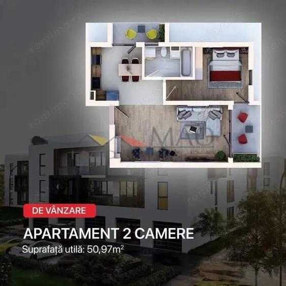 Apartament cu 2 camere decomandat în Unirii