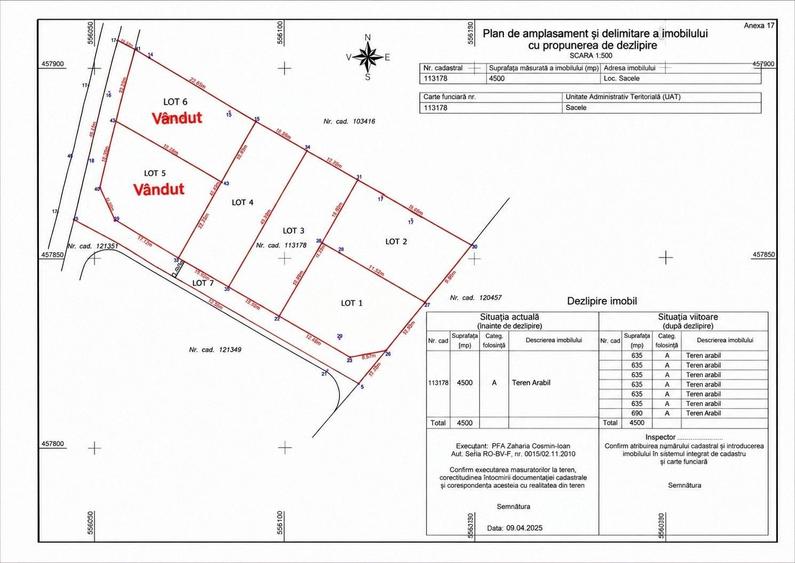 Teren Construcții intravilan de 635 mp, în Electroprecizia