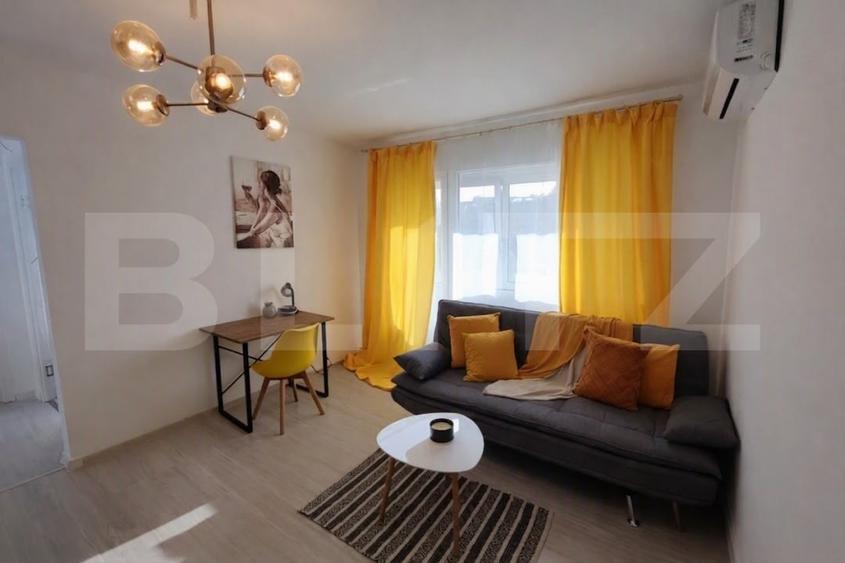 Apartament cu 2 camere semidecomandat, mobilat în Take Ionescu