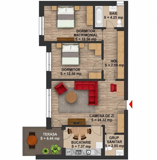 3 camere | Greenfield-Băneasa | Vedere parc | Terasă | Parcare inclusă - 7