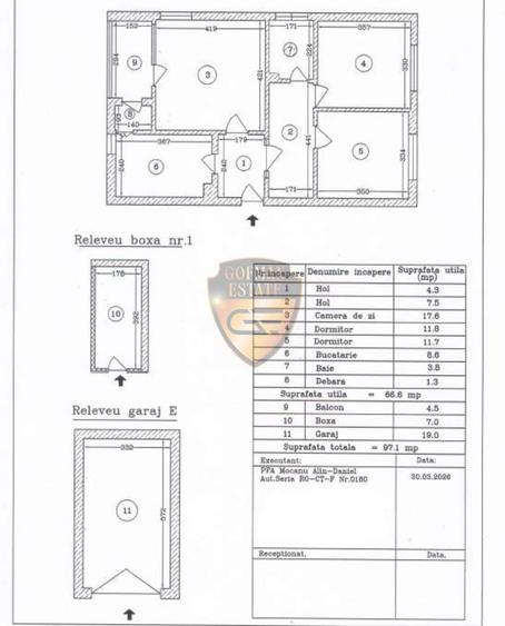 Apartament cu 3 camere decomandat în Tomis II