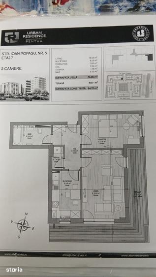 Apartament cu 2 camere decomandat în Tractorul