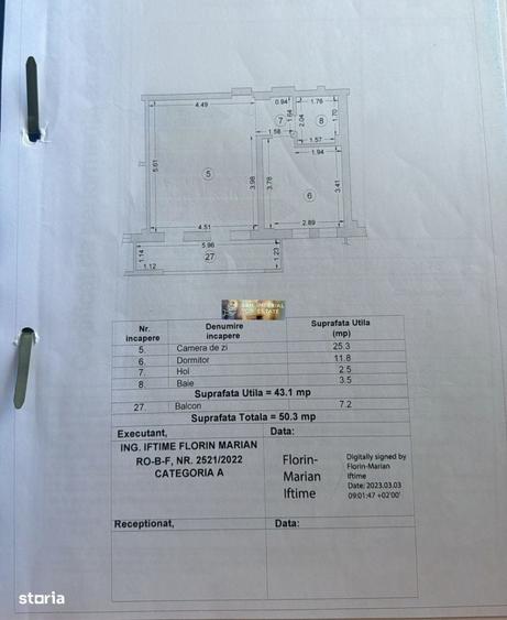 Apartament cu 2 camere în Nord