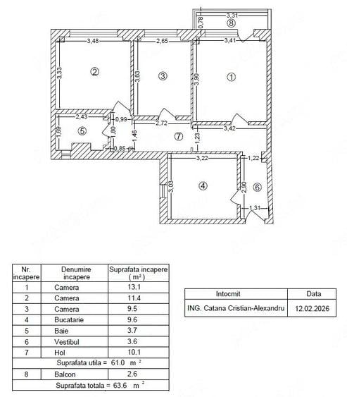 3 camere decomandat | centrala proprie | renovat complet, mobilat | Sector 2 - 4