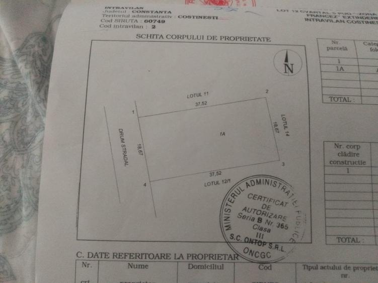 Teren Construcții intravilan de 700 mp, în Sud