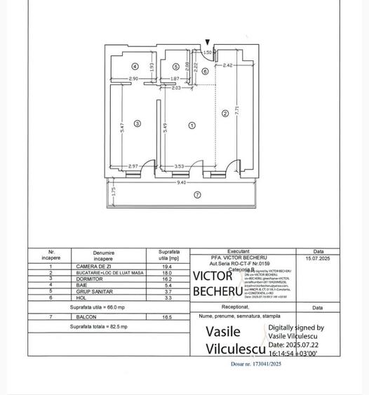 Apartament cu 2 camere decomandat în Est