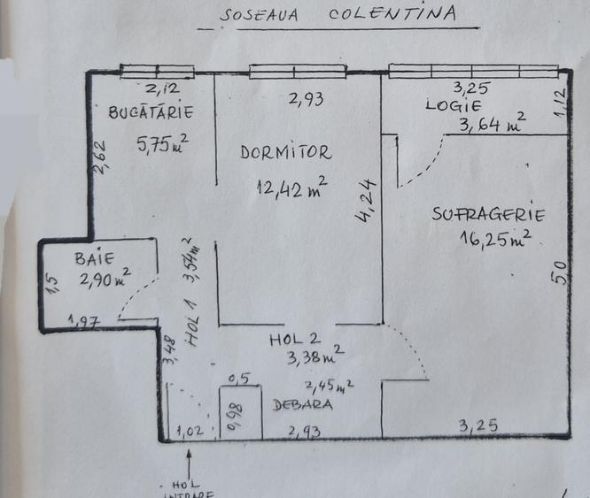 Apartament cu 2 camere semidecomandat în Obor