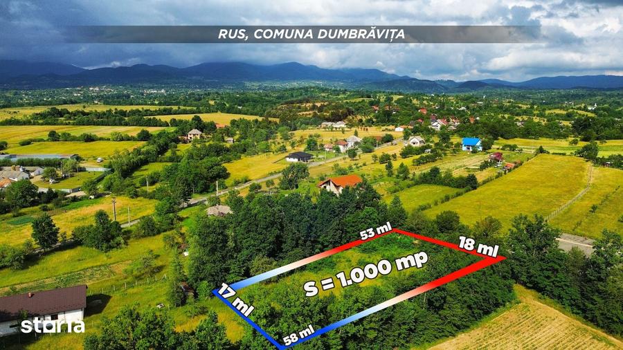 Teren de 1000 mp, în Dumbrăvița